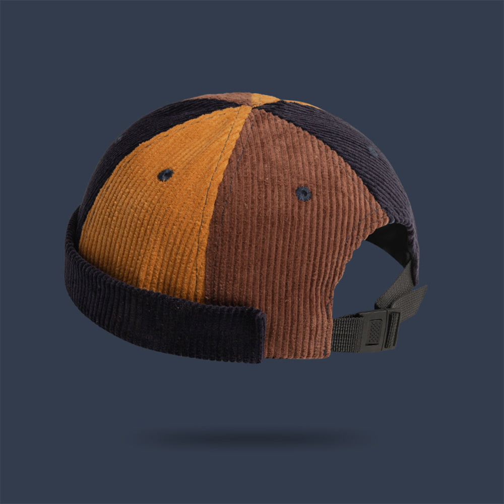 Vintage Corduroy Colorblock Hat