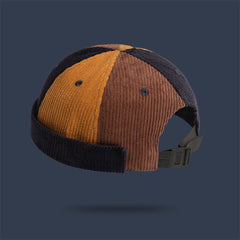 Vintage Corduroy Colorblock Hat