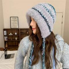 Colorful ear protection warm hat