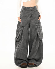 Retro wide-leg pants