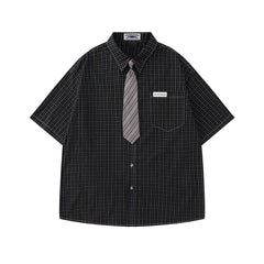 vintage striped short sleeve shirt