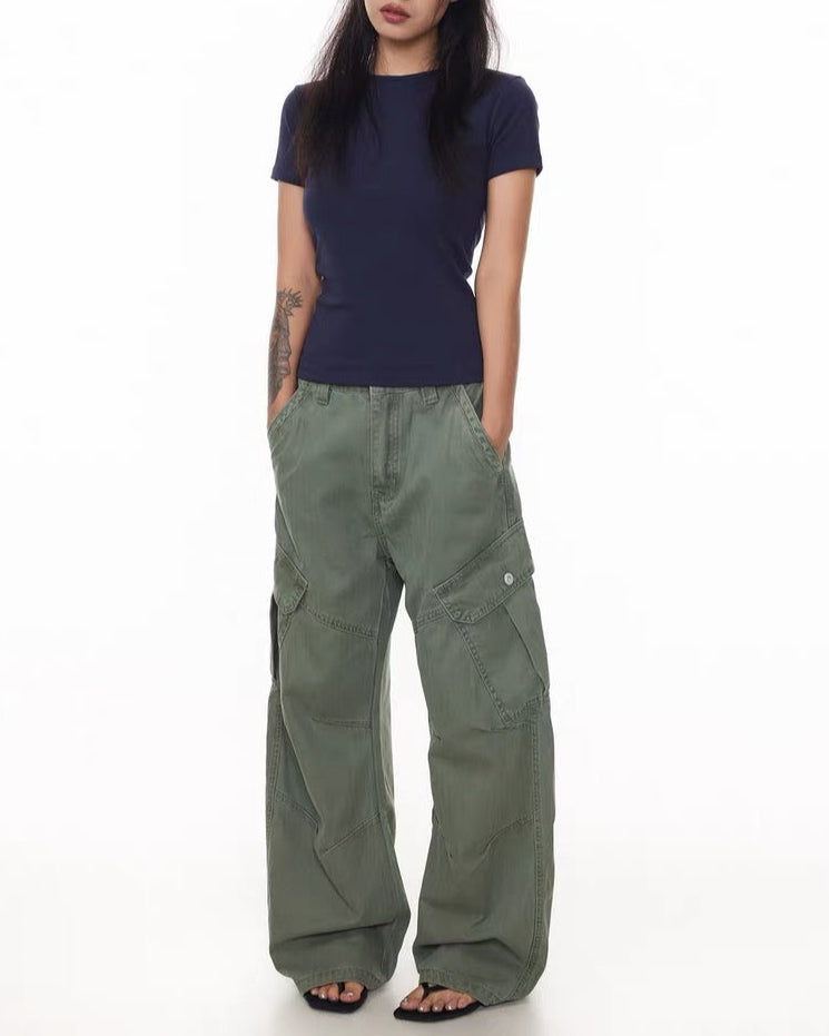 Vintage Loose Washed Overalls