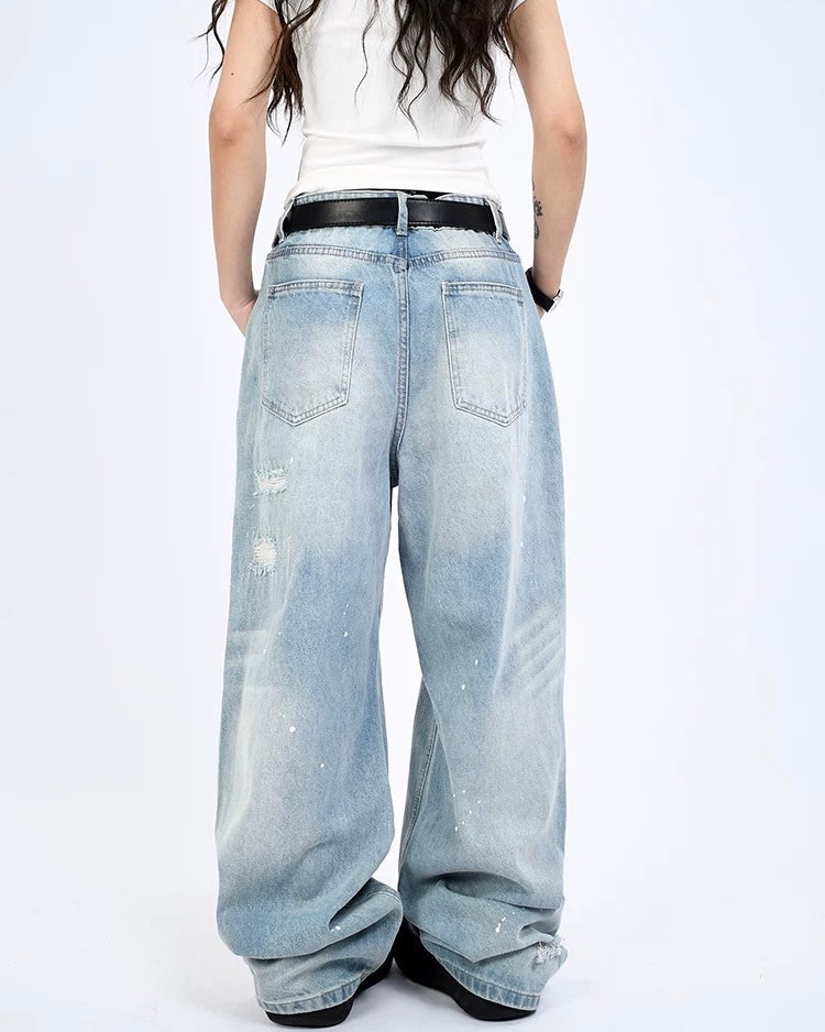 Ripped casual all-match jeans