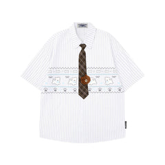 Cartoon puppy short-sleeved shirt