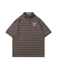 Striped short sleeves