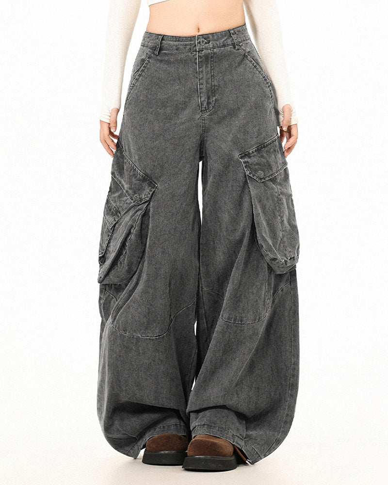 Retro wide-leg pants