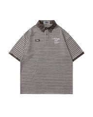 Striped short sleeves